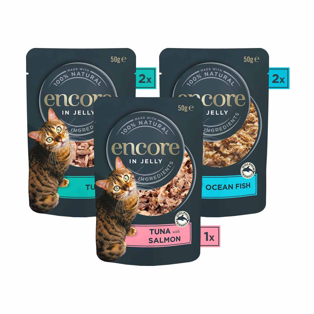 Encore Fish Selection in Jelly Cat Food 5 x 50g Image 3