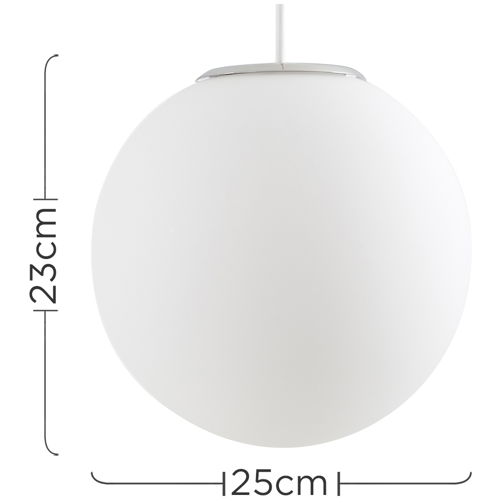 ValueLights Metropolis Opal Glass Ceiling Pendant Lamp Shade Image 6