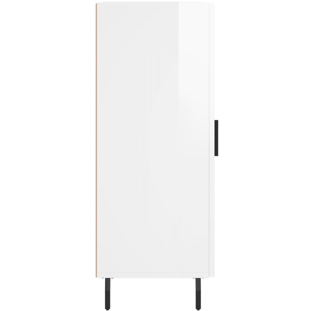 vidaXL Single Door High Gloss White Sideboard Image 7