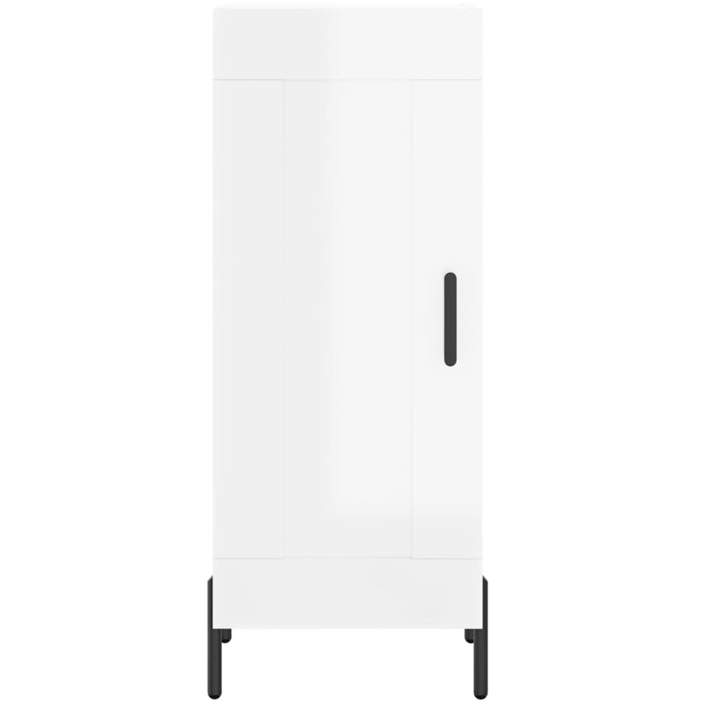 vidaXL Single Door High Gloss White Narrow Sideboard Image 5