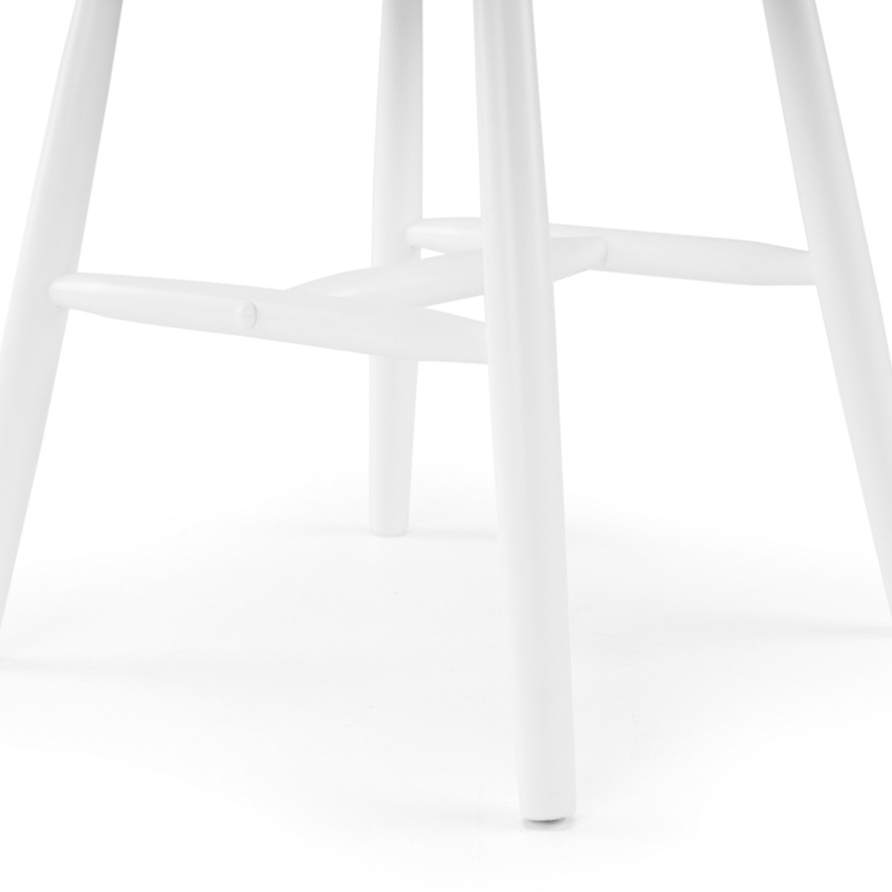 Julian Bowen Modena Set of 2 White Dining Chair Image 7
