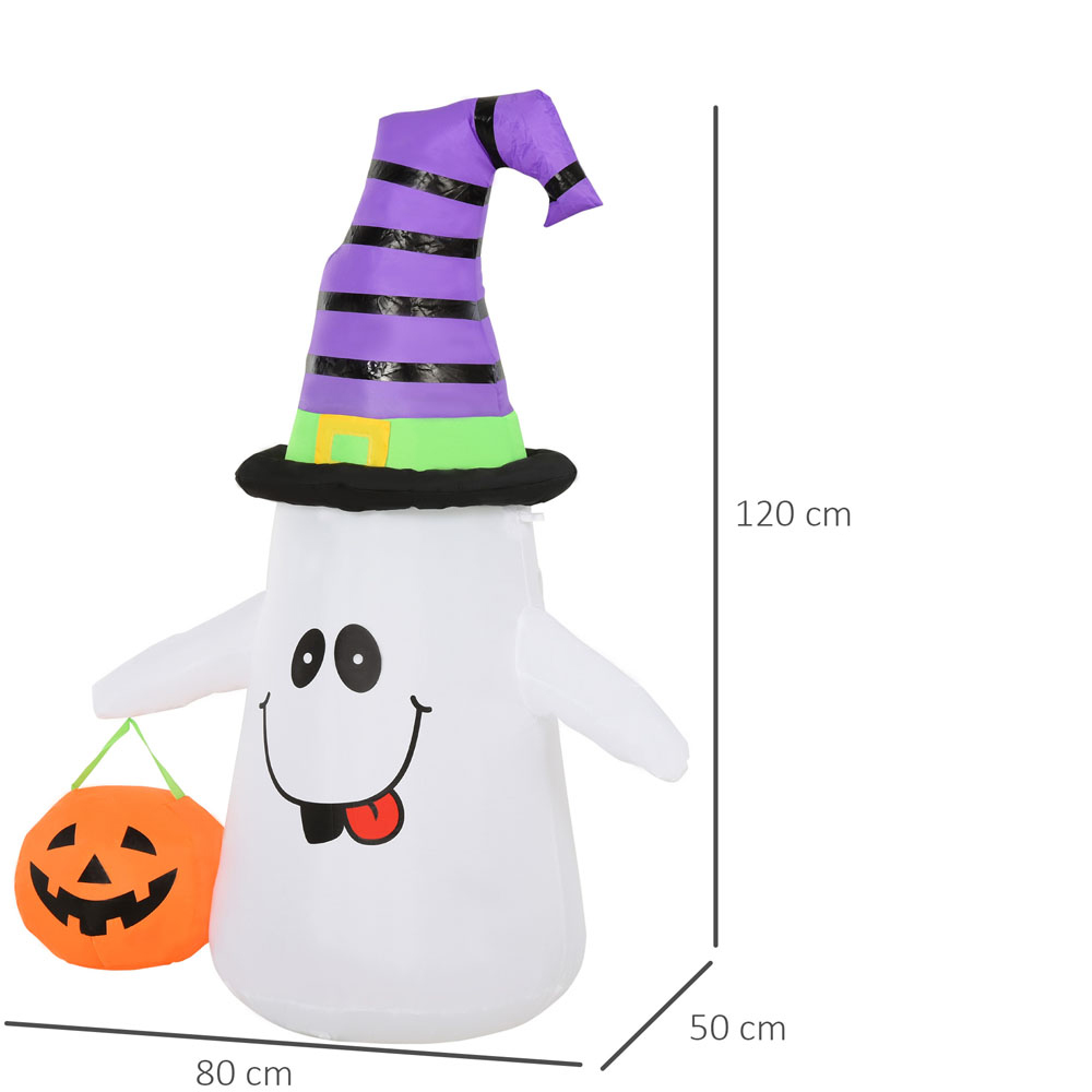 HOMCOM Halloween Inflatable Ghost with Lantern 4ft Image 6