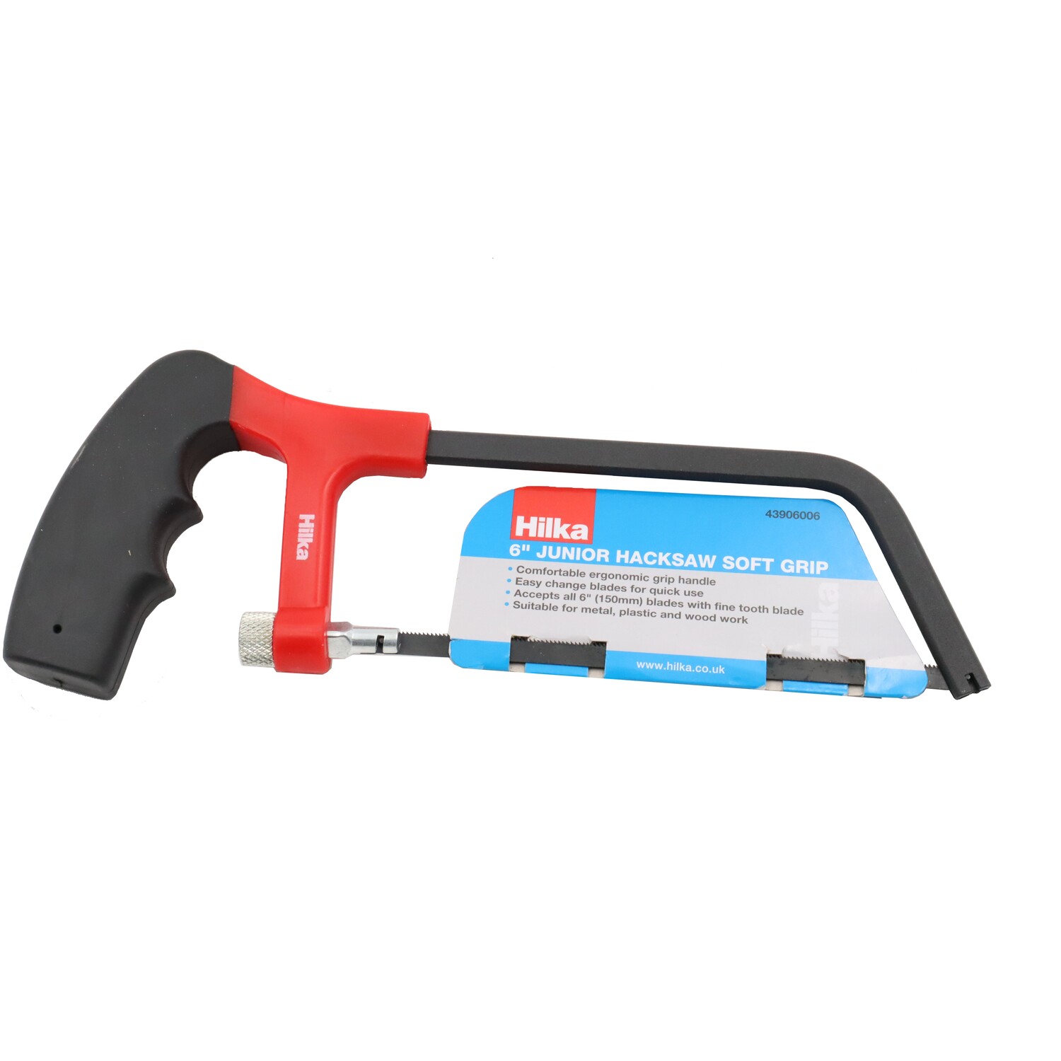 Hilka Junior Soft Grip Hacksaw Black and Red Image 1