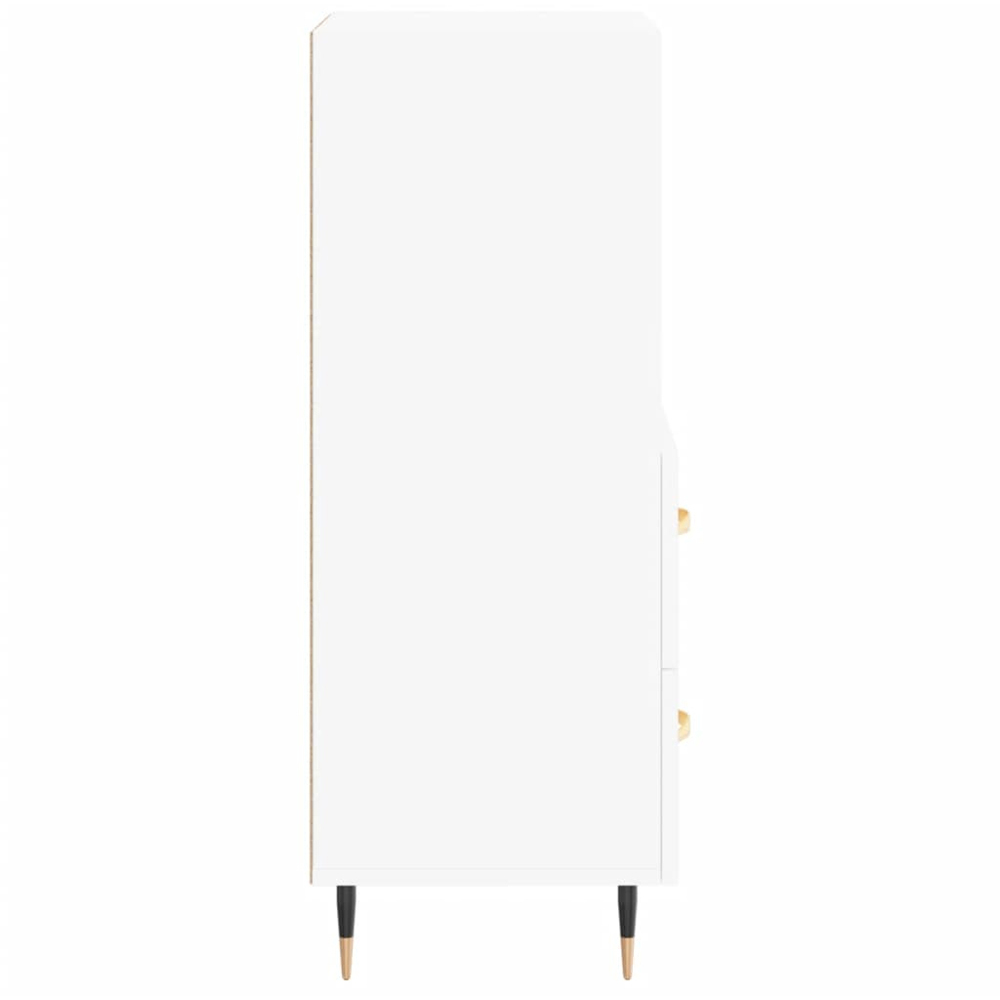 vidaXL 2 Drawer 2 Shelf White Sideboard Image 7