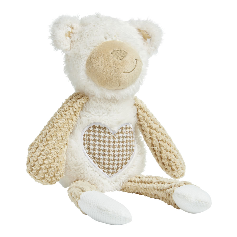 Wilko Heart Bear Squeaky Dog Toy Image