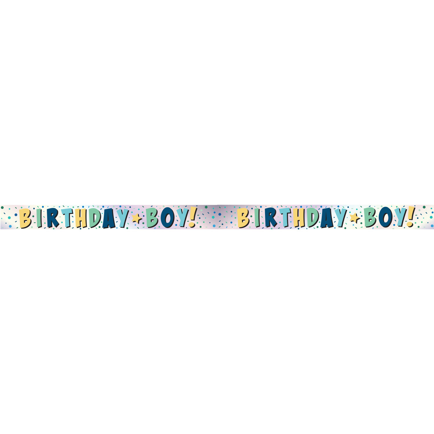 Birthday Boy Blue Foil Banner Image