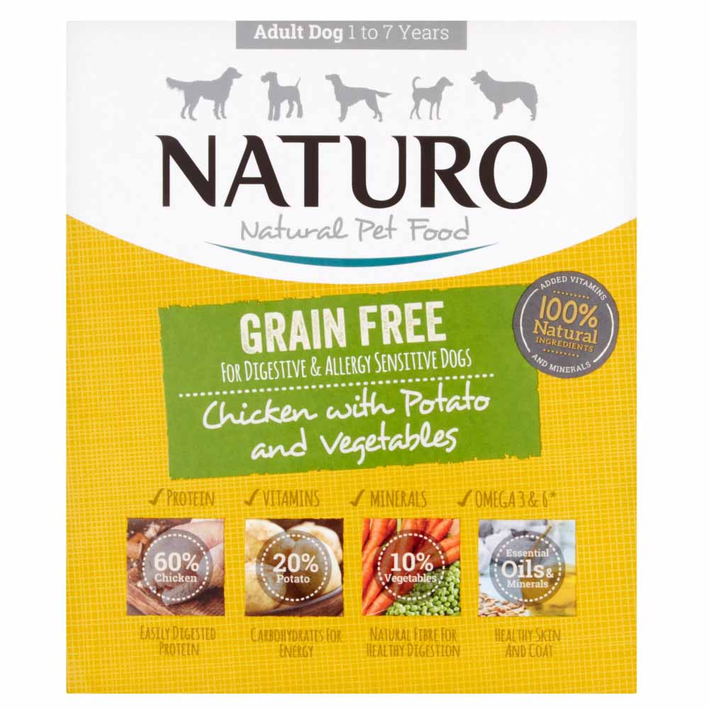 Naturo Grain Free Wet Dog Food Chicken & Veg 400g Wilko