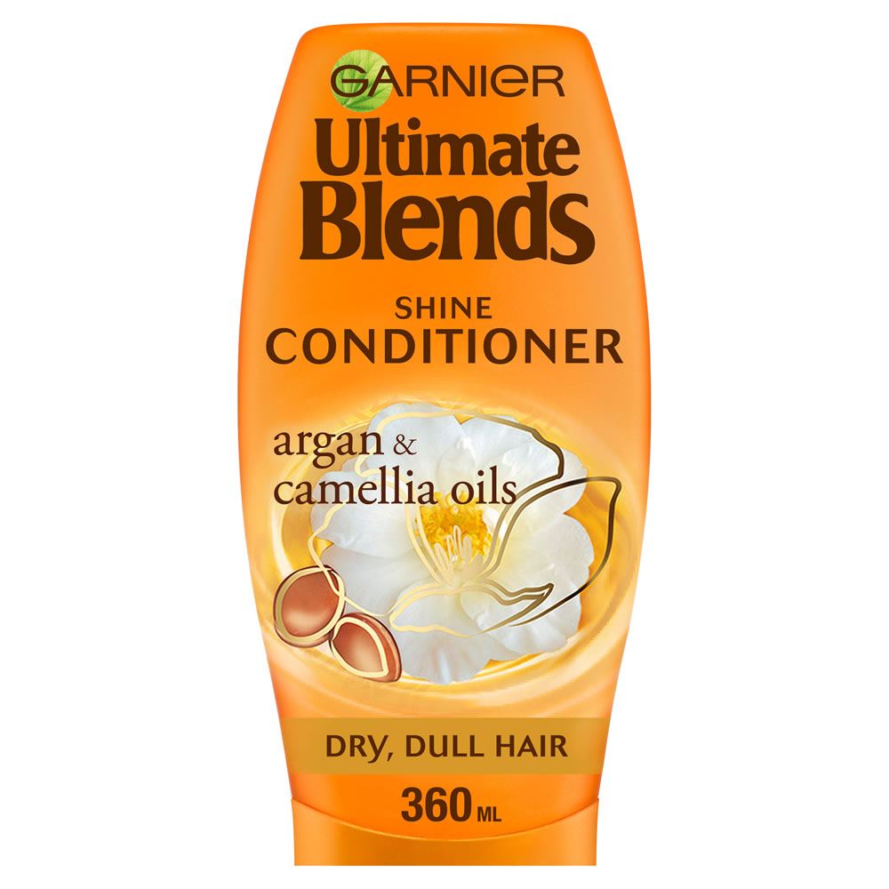 Garnier Ultimate Blends Argan Oil Shiny Hair Conditioner 360ml Image 2