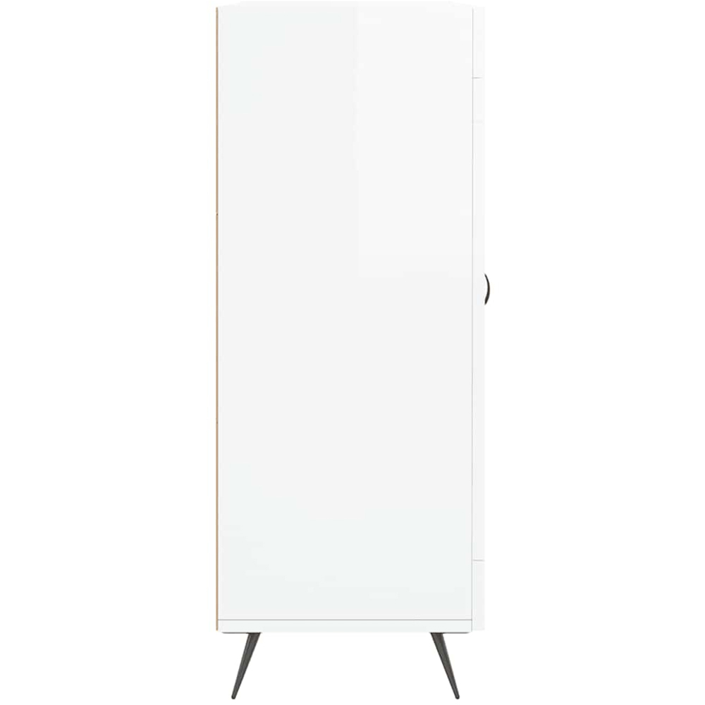 vidaXL Single Door 3 Drawer White Sideboard Image 7