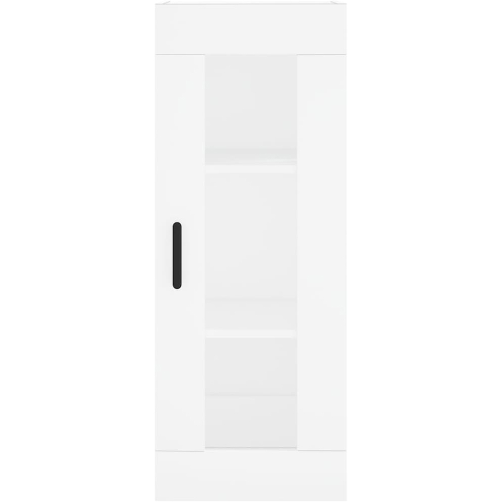 vidaXL Single Door 3 Drawer White Highboard with Metal Legs Image 8