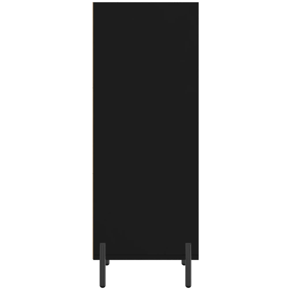 vidaXL 3 Shelf Black Wooden Sideboard Image 5