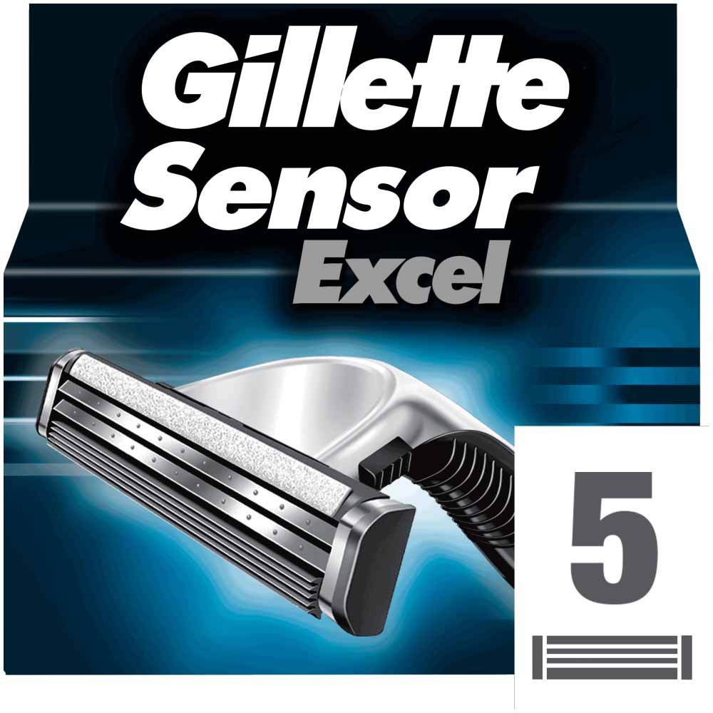 Gillette Sensor Excel 5 Razor Blades 5 pack Image 1