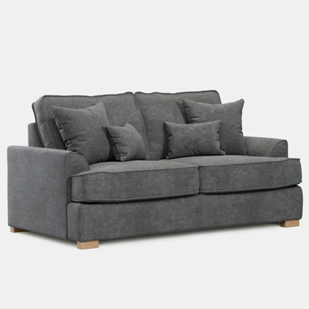Alba City 2 Seater Steel Fabric Sofa Image 2