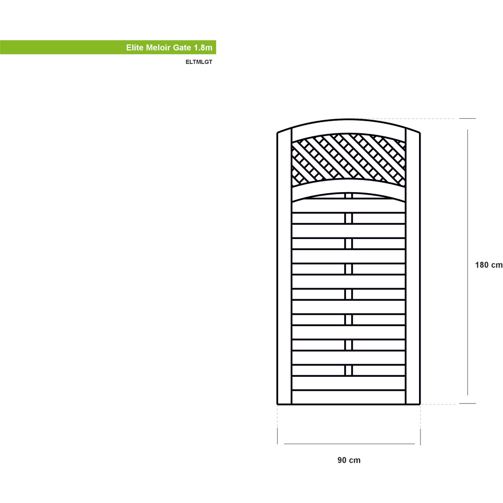 Shire Elite Meloir 6ft Fence Panel Image 3