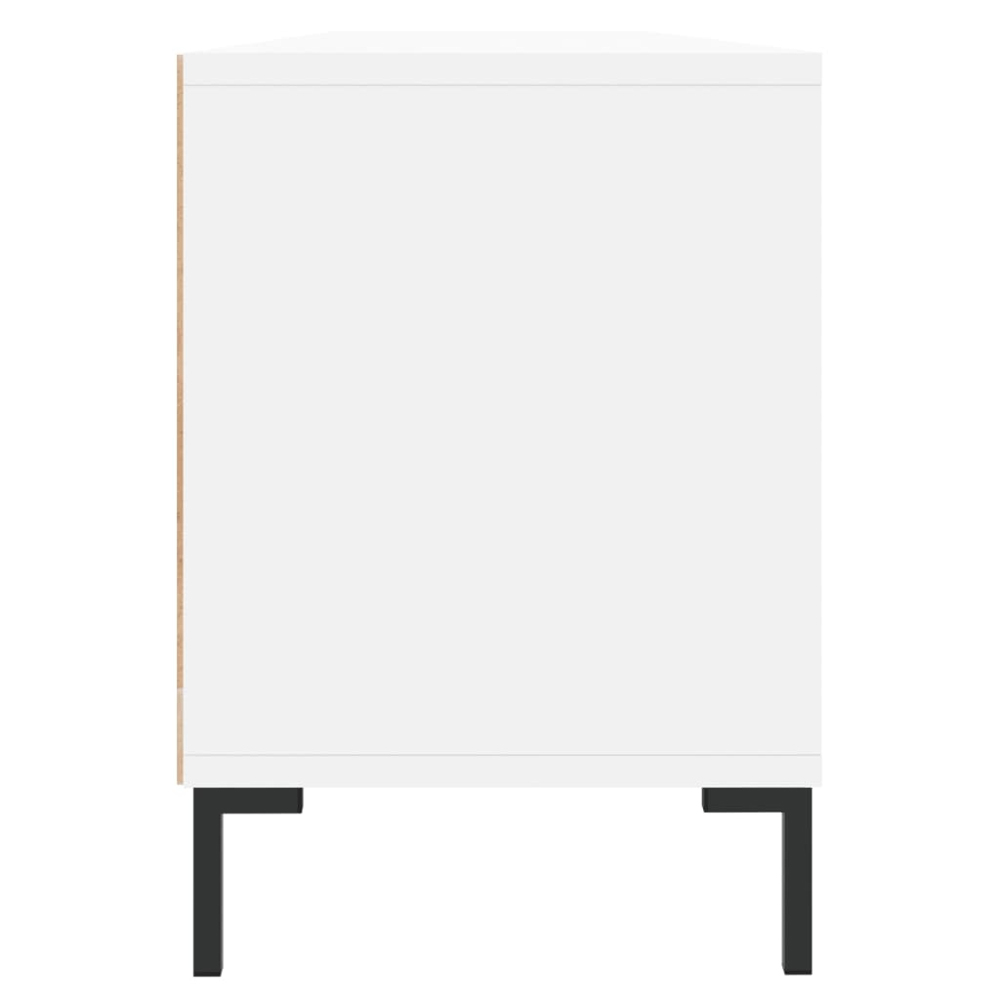 vidaXL 3 Door 3 Shelf White TV Cabinet Image 7