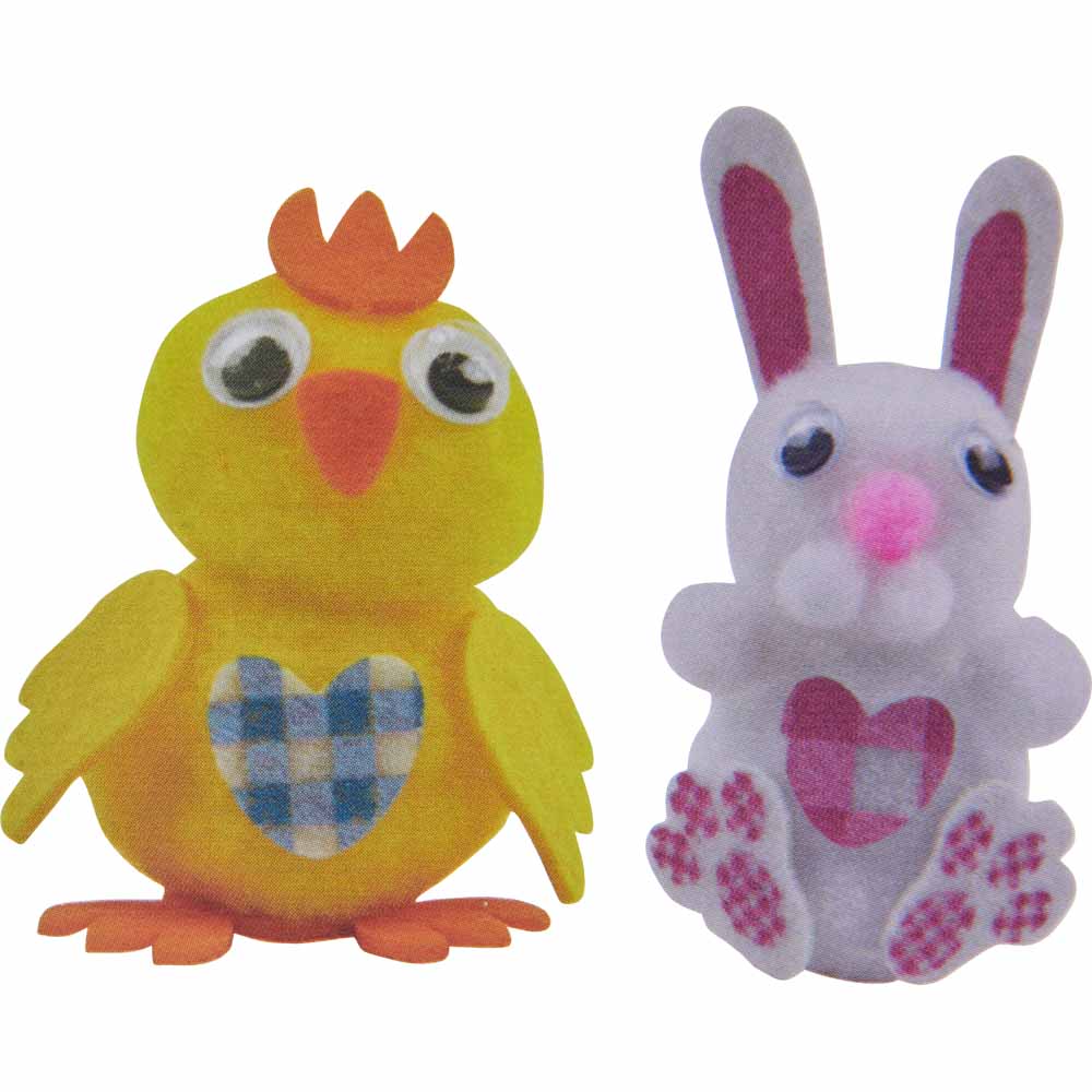 Wilko Easter Make Your Own Chick and Bunny Characters 2pk Image 3