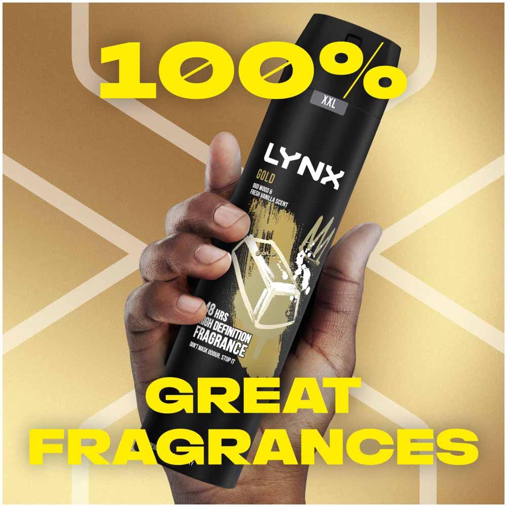 Lynx XXL Gold 48 Hour Fresh Body Spray 250ml Image 7