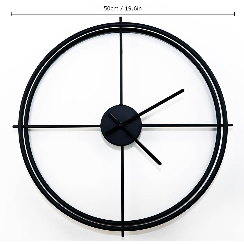 WALPLUS Black Larrys Minimalist Wall Clock Image 8