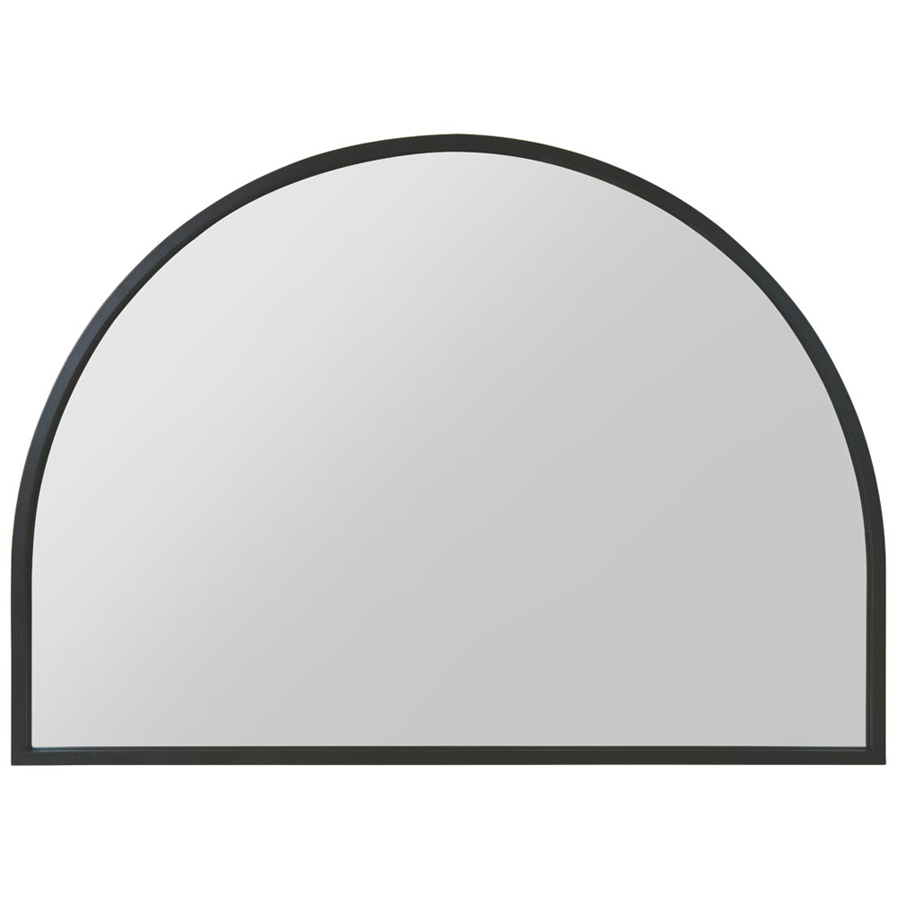 MirrorOutlet The Arcus Black Framed Arched Garden Wall Mirror 125 x 90cm Image 1