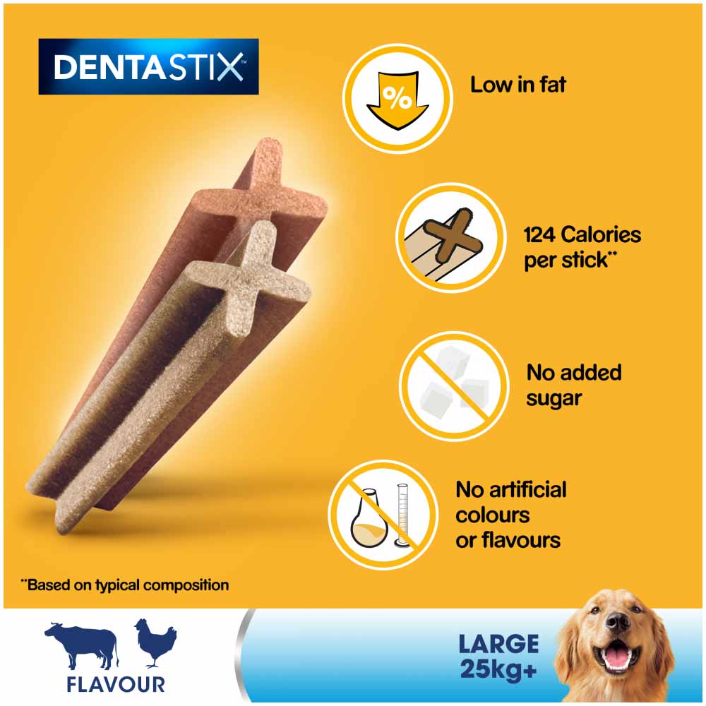 Pedigree Dentastix Daily Adult Large Dog Treats 810g Case of 4 x 21 Pack Image 7