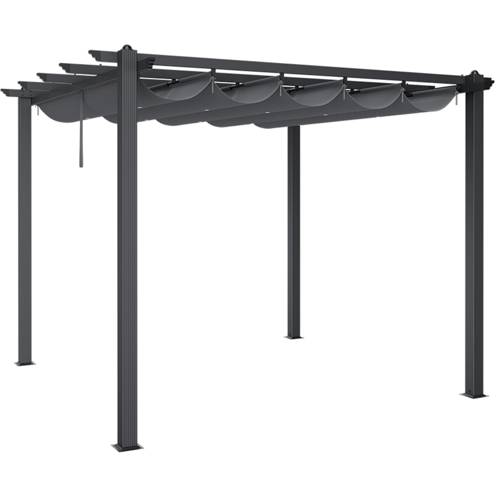 Living and Home Aluminium Patio Deck Pergola with Canopy 3 x 3m Image 2
