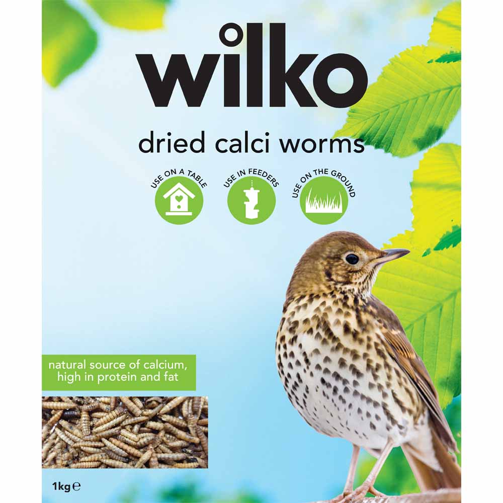 Wilko Wild Bird Dried Tasty Calci Worms Case of 6 x 1kg Image 2