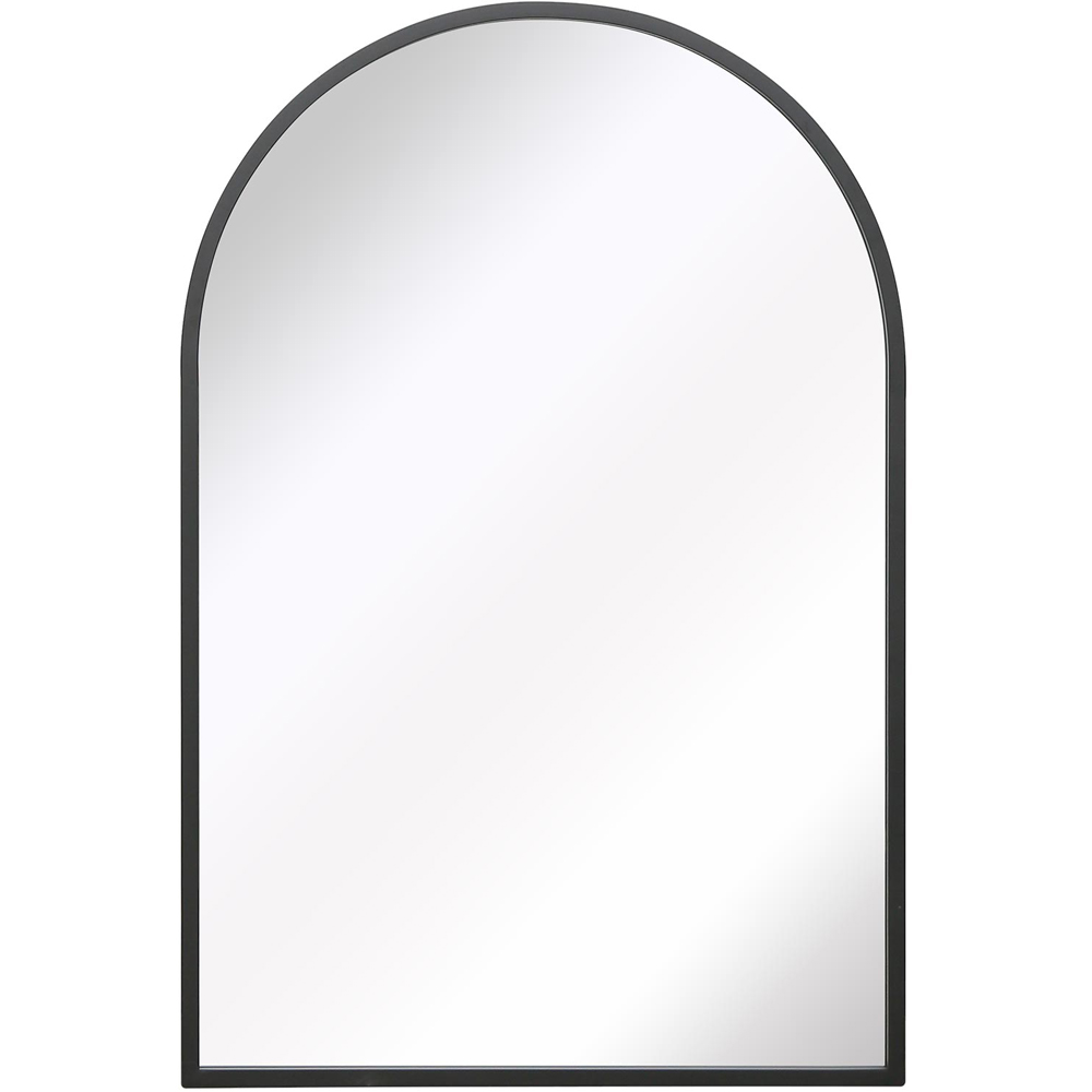 MirrorOutlet The Arcus Black Framed Arched Garden Wall Mirror 120 x 80cm Image 1