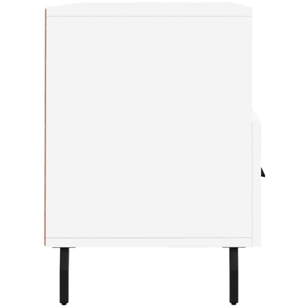 vidaXL 3 Drawer 3 Shelf White TV Cabinet Image 7