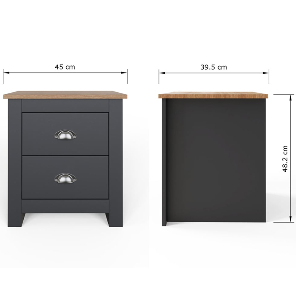 GFW Lancaster Slate Blue 4 Piece Bedroom Furniture Set Image 9
