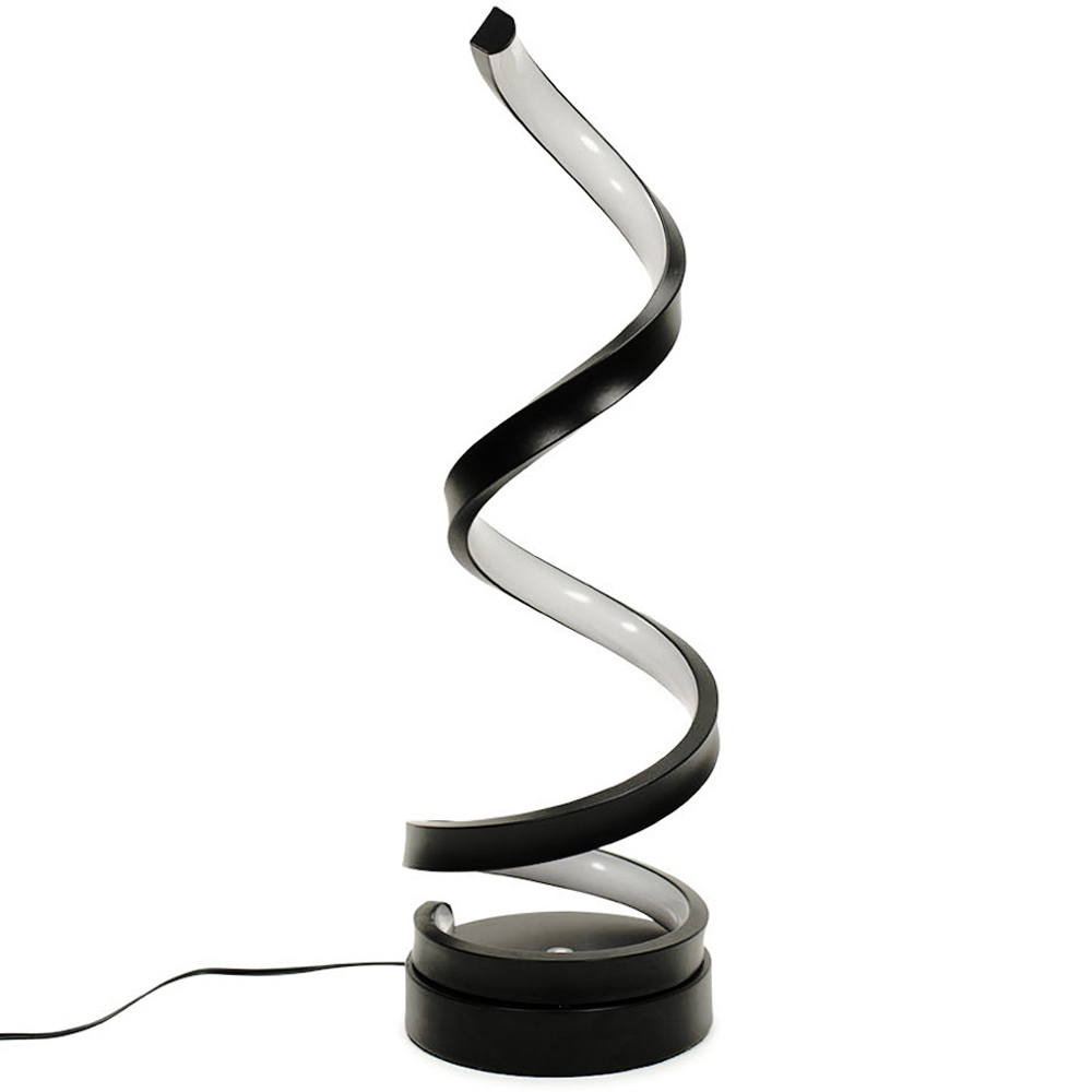 ValueLights Infinity Black Single Twist Integrated LED Table Lamp Image 1