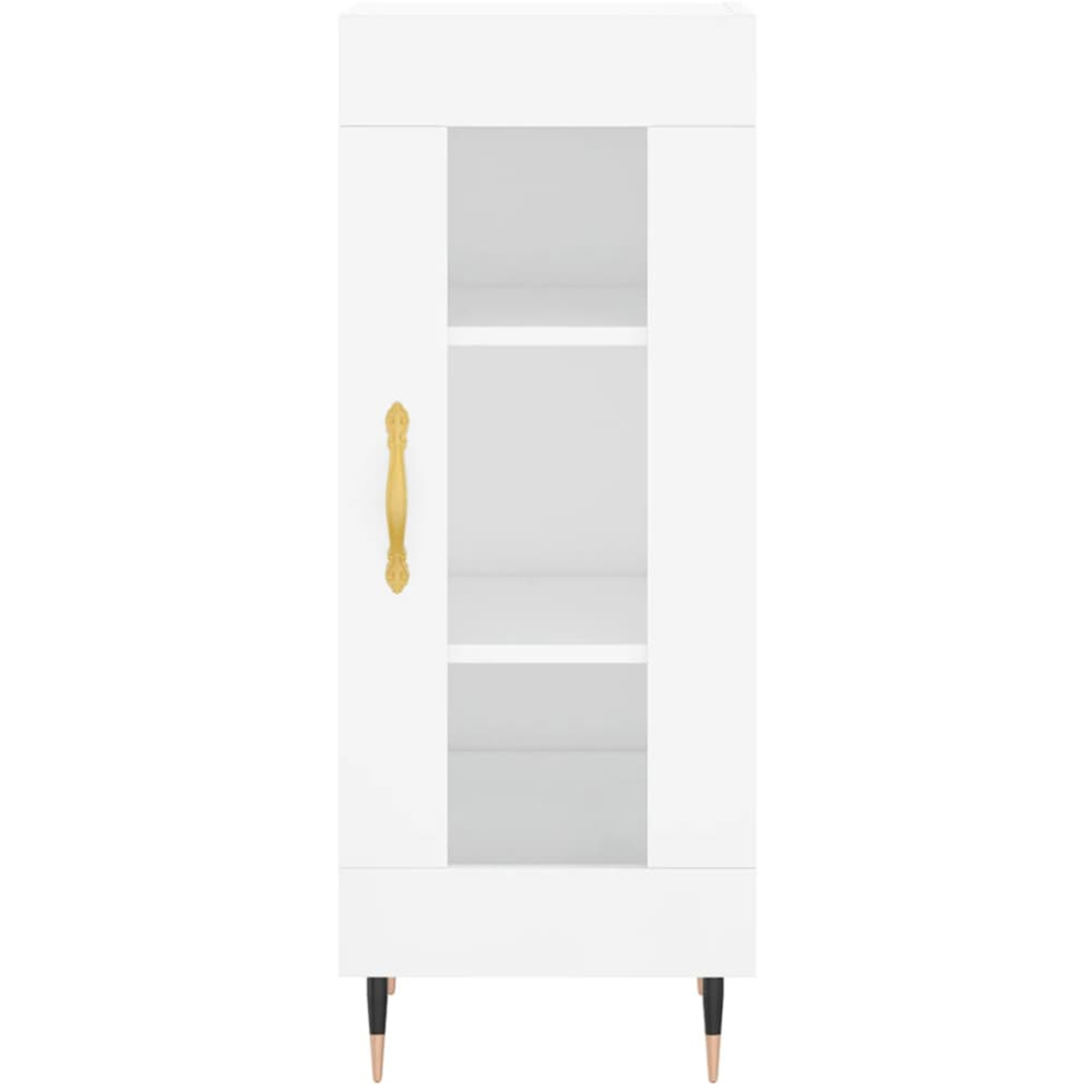vidaXL Single Door High Gloss White Narrow Sideboard Image 5