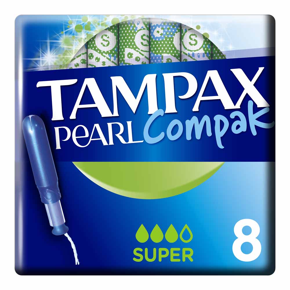 Tampax Compak Pearl Super 8 Pack Image 1