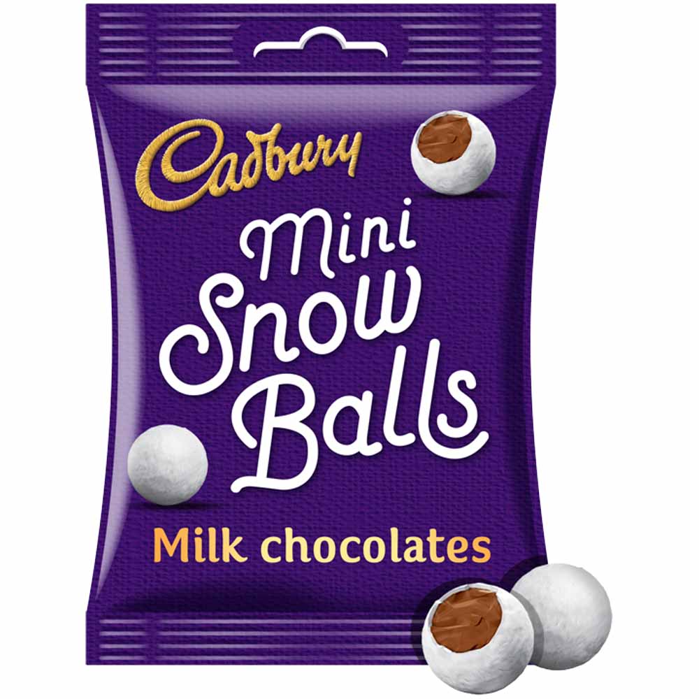 Cadbury Chocolate Mini Snowballs Bag 80g Image 1