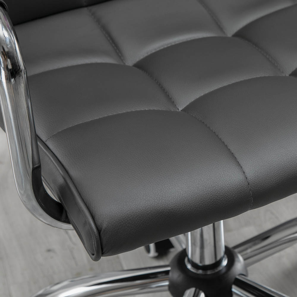 Portland Grey PU Leather Swivel Home Office Chair Image 7