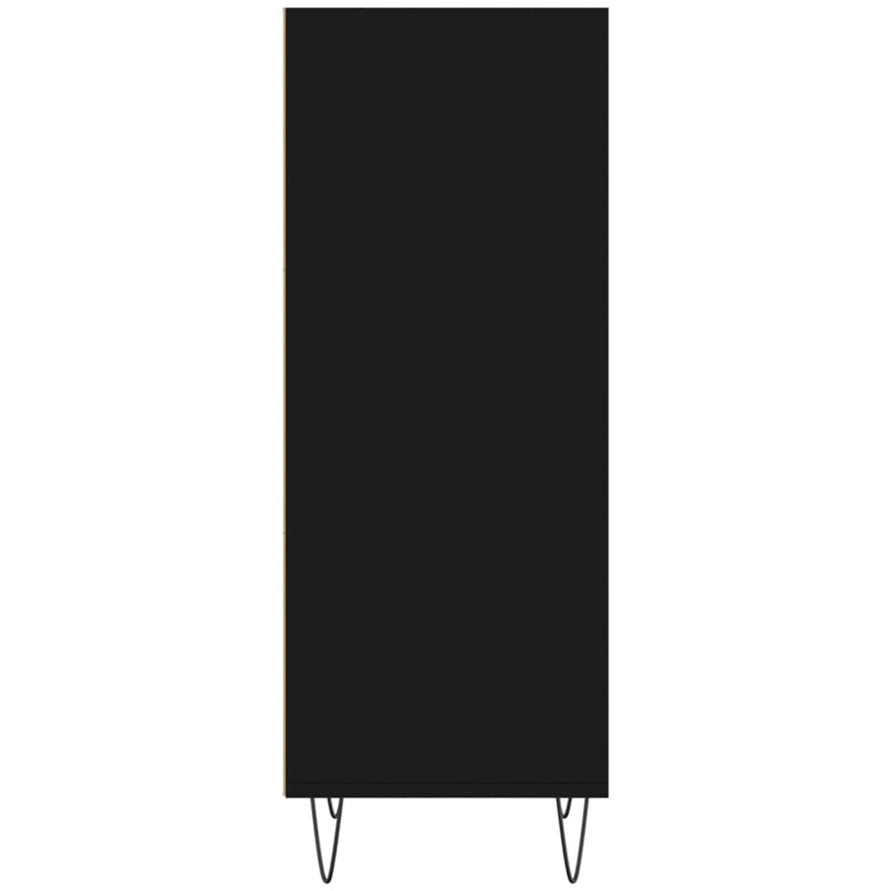 vidaXL 3 Shelf Black Wooden Sideboard Image 5