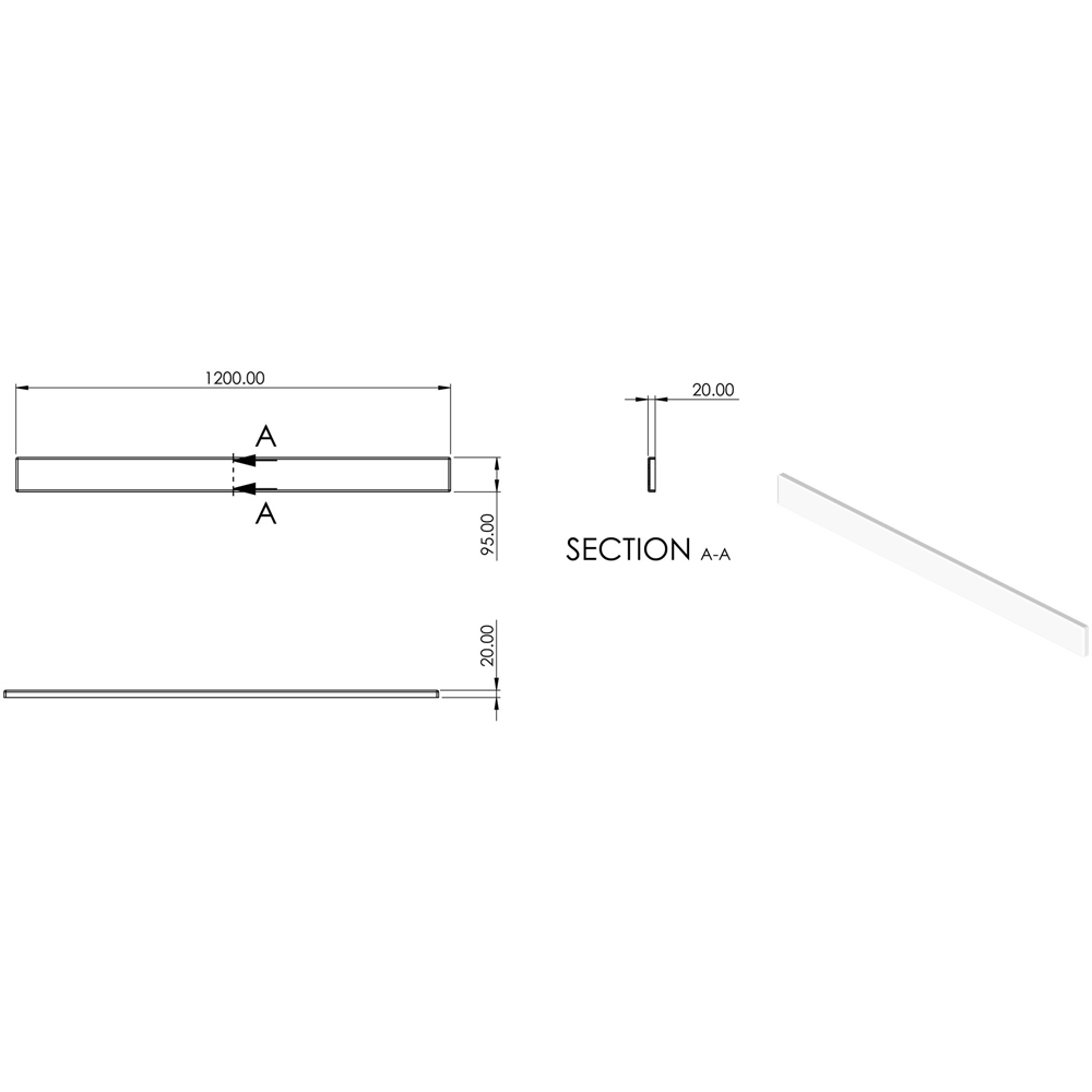 Bathstore 1000-1200mm White Rectangular Shower Tray Riser Kit with Legs Image 5