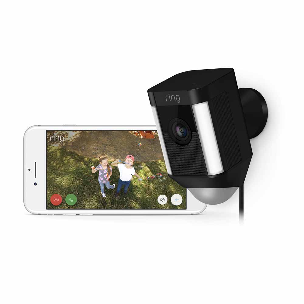Ring Spotlight Wired Security Camera Black Image 3