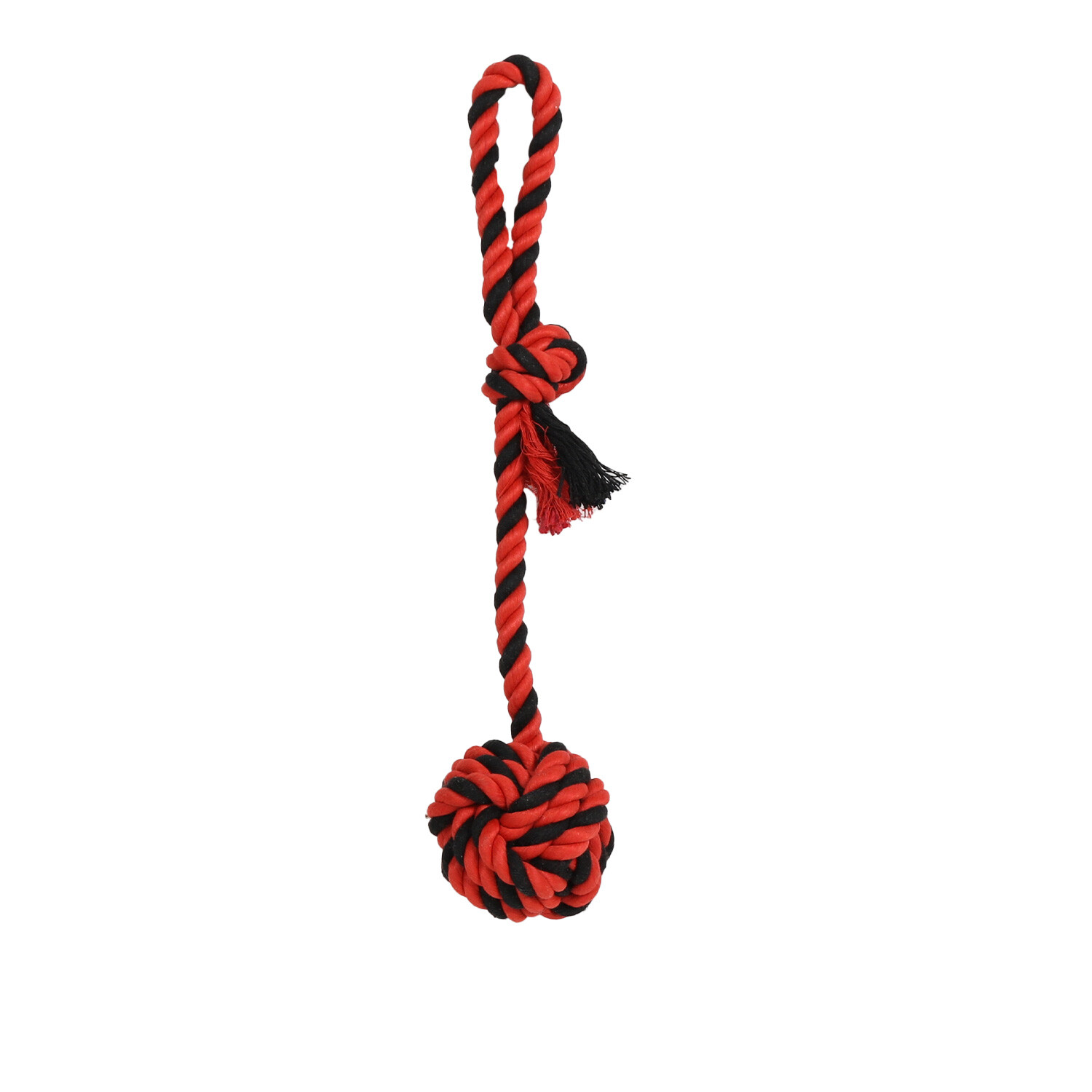 Single Clever Paws Knotted Ball on a Rope Dog Toy in Assorted styles Image 5