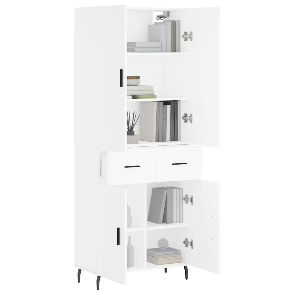 vidaXL 4 Door 2 Drawer White Highboard Image 3
