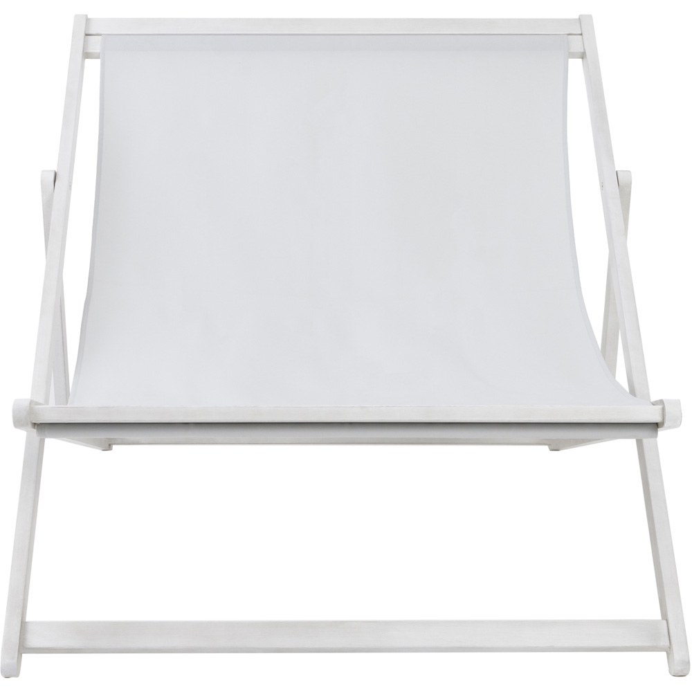 Charles Bentley FSC Eucalyptus Washed Wood Double Deck Chair Image 3