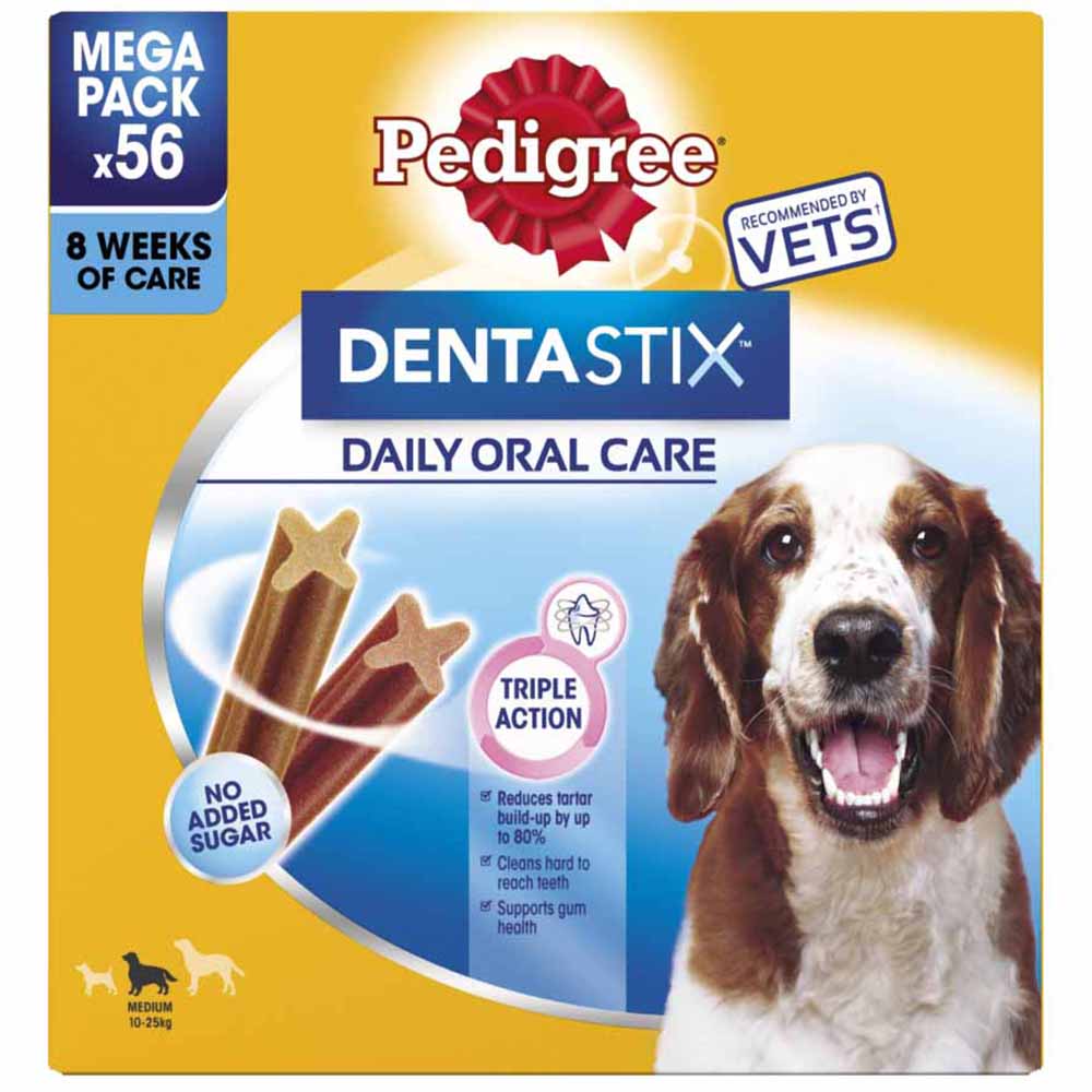 Pedigree 56 pack Dentastix Daily Dental Chews Medium Dog Treats Image 2