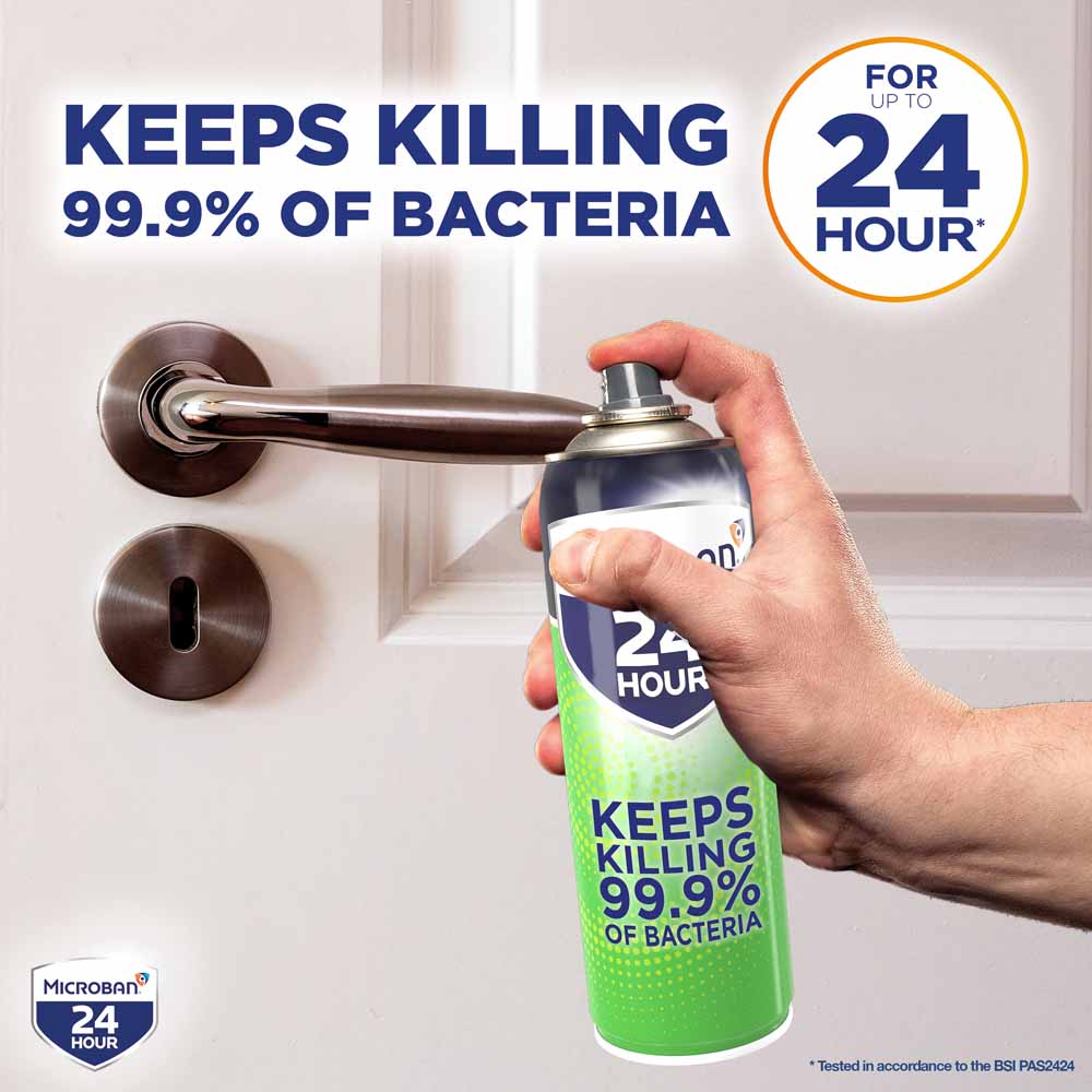 Microban Antibacterial Disinfectant Fresh Aerosol 400ml Image 3