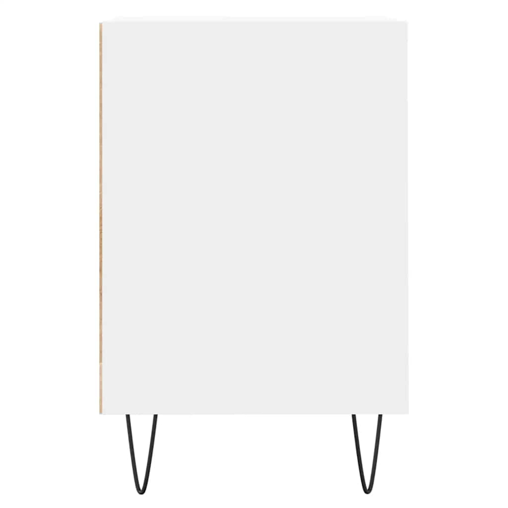 vidaXL 2 Door 3 Shelf White TV Cabinet Image 7