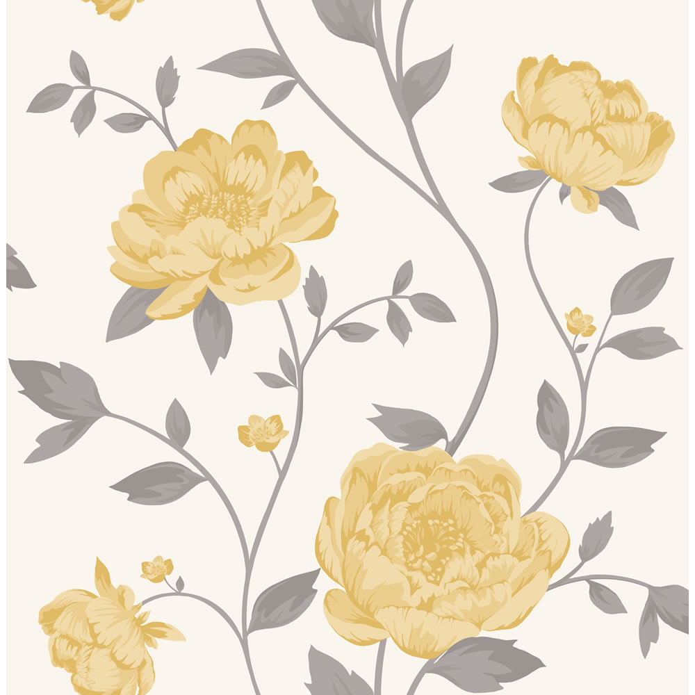 Wilko Wallpaper Isabelle Bloom Yellow | Wilko