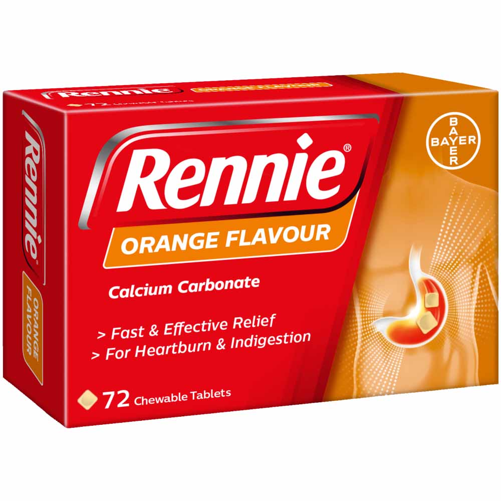 Rennie Heartburn Indigestion Orange 72 pack Image 3