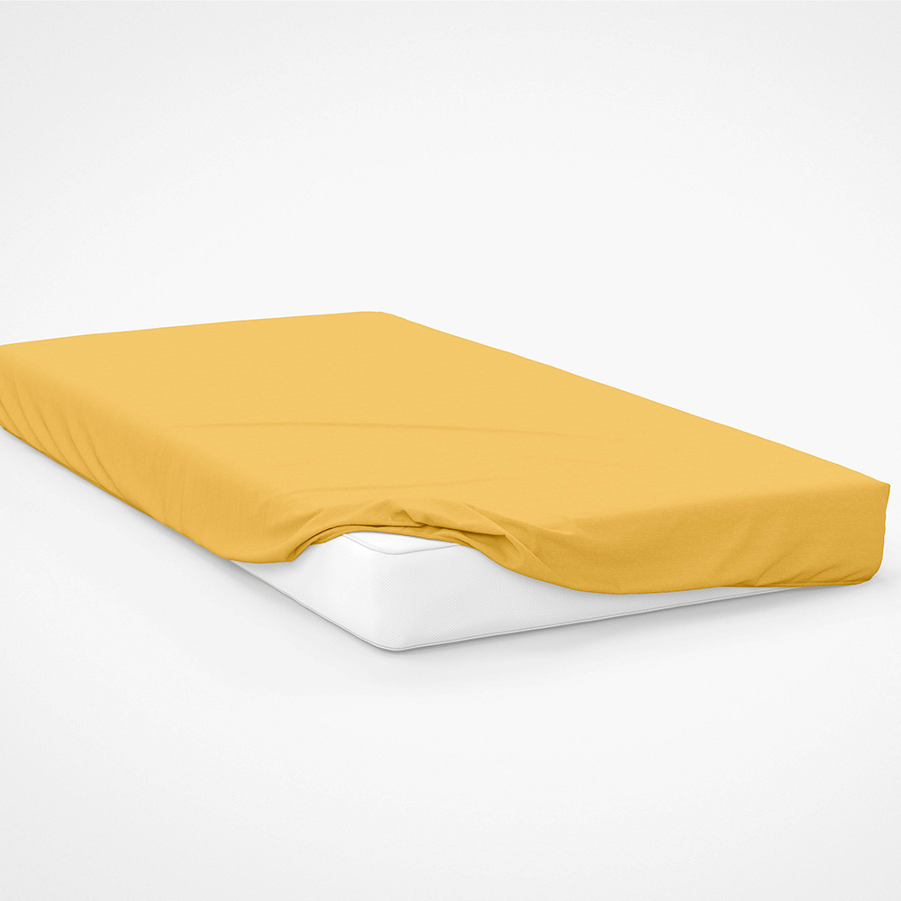 Serene Double Saffron Fitted Bed Sheet Image 2