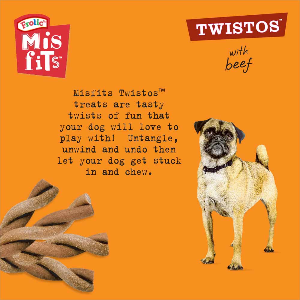 Misfits Twistos Beef Dog Treats 105g Image 5