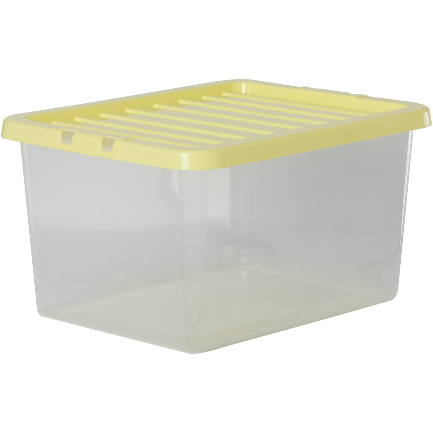 Wham Crystal Storage Box with Lid Yellow Image 1