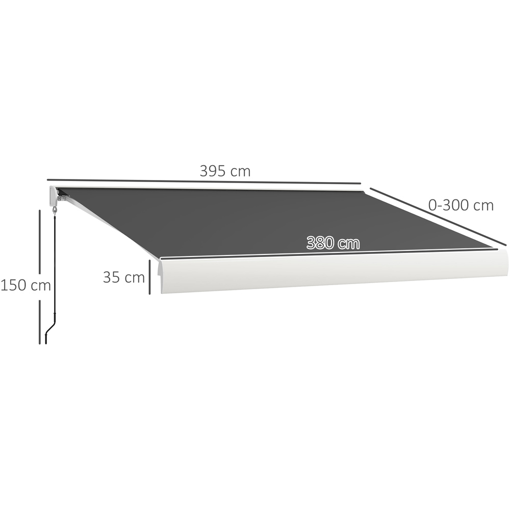 Outsunny Black Electric Retractable Awning 4 x 3m Image 7
