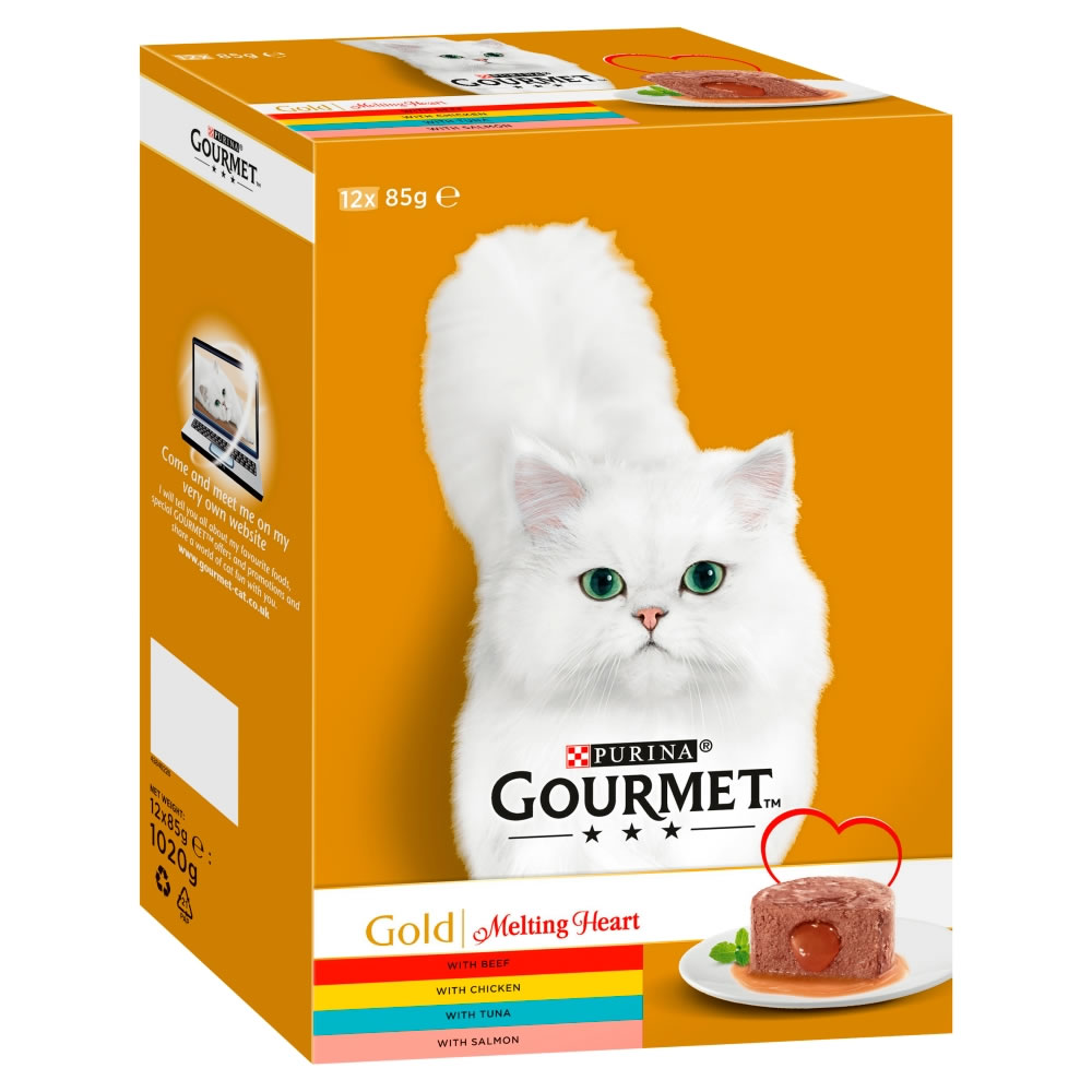 Gourmet Gold Melting Heart Selection Cat Food 12 x 85g Image 2